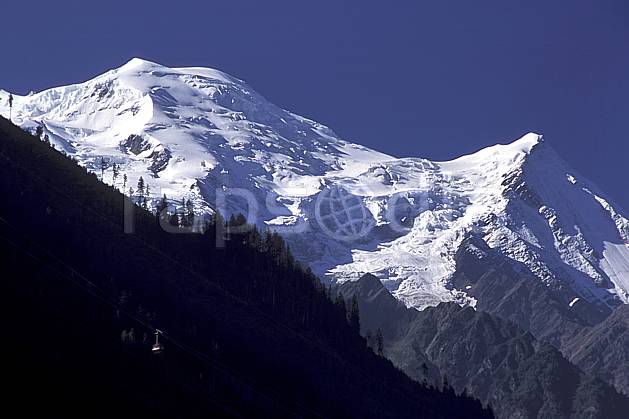aa2502-01LE : Massif du Mont Blanc, Chamonix, Haute-Savoie, Alpes. Europe, CEE, ciel bleu, glacier, C02, C01 moyenne montagne, paysage, Annecy 2018 (France).