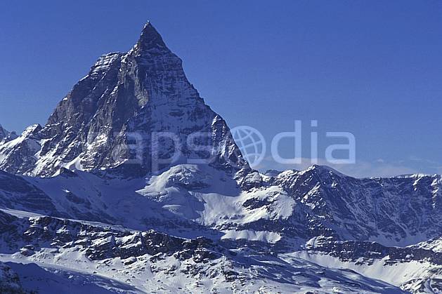 ba1114-10LE : Le Cervin, Alpes. Europe, ciel bleu, falaise, C02, C01 haute montagne, paysage (Suisse).