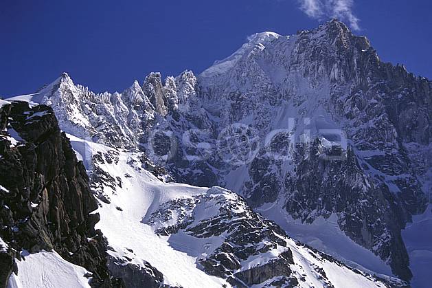 ba1143-17LE : Petite Verte, Aiguille Verte -Pic sans nom, Massif du Mont Blanc, Haute-Savoie, Alpes. Europe, CEE, ciel bleu, falaise, C02, C01 haute montagne, paysage, Annecy 2018 (France).