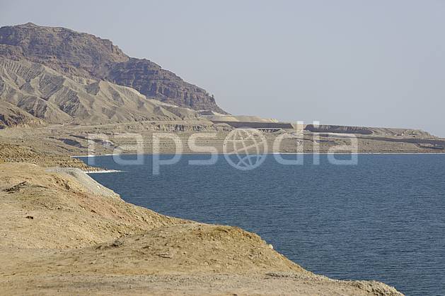 ea070712LE : Bord de la Mer Morte. Moyen Orient, sel, C02 désert, mer, moyenne montagne, paysage, voyage aventure (Jordanie).