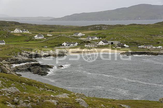 ee071988LE : Fanad Head, Donegal. Europe, CEE, plage, littoral, village, C02 environnement, habitation, mer, paysage, voyage aventure (Irlande).