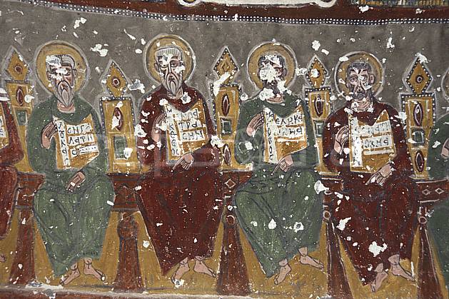 ee2646-36LE : Peinture murale, Anatolie Centrale, Cappadoce. Europe, folklore, temple, tradition, C02, C01 environnement, patrimoine, voyage aventure (Turquie).