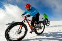 Snow biking in Val Thorens